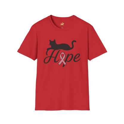 Hope Cat Breast Cancer Awareness T-Shirt