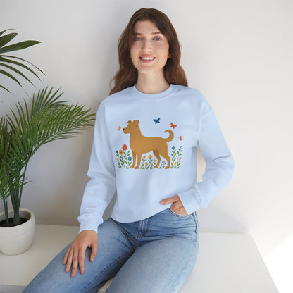 Dog Lover's Floral Crewneck Sweatshirt