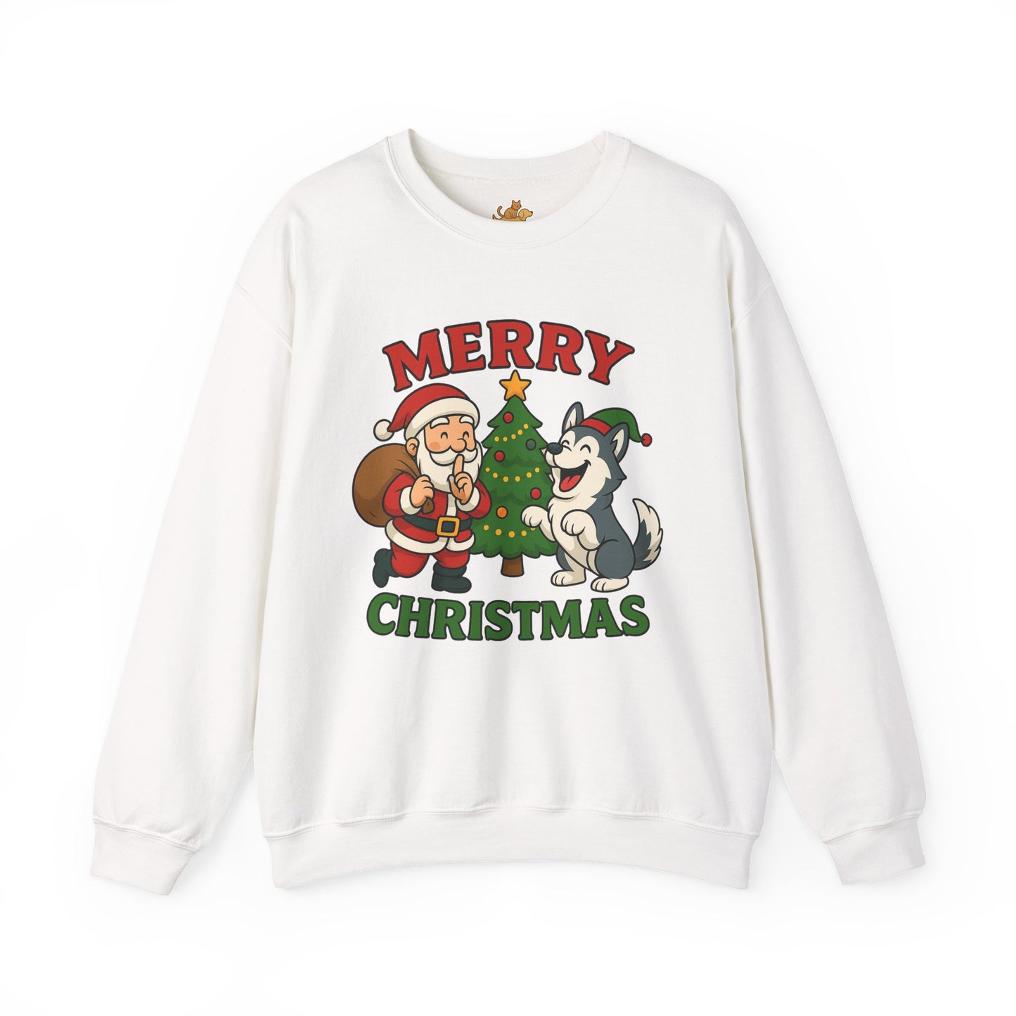 Santa & Husky Holiday Crewneck
