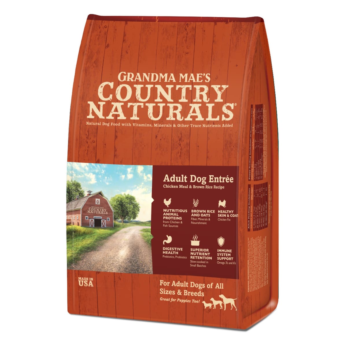 Grandma Mae's Country Naturals Premium All Natural Adult Dry Dog Food Chicken & Rice 1ea/14 lb