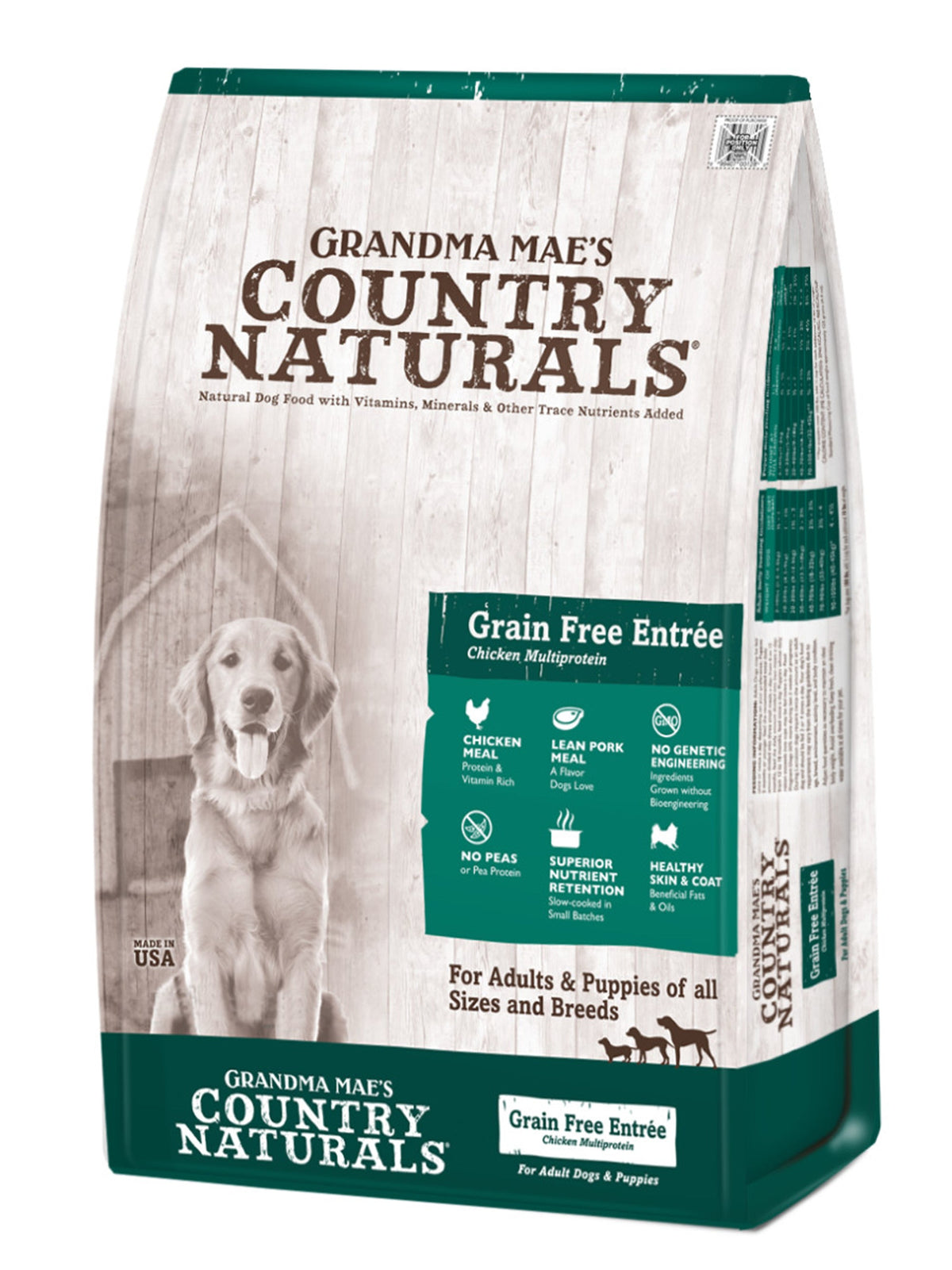 Grandma Mae's Country Naturals Grain Free LID Dry Dog Food Chicken & Pork 14lb