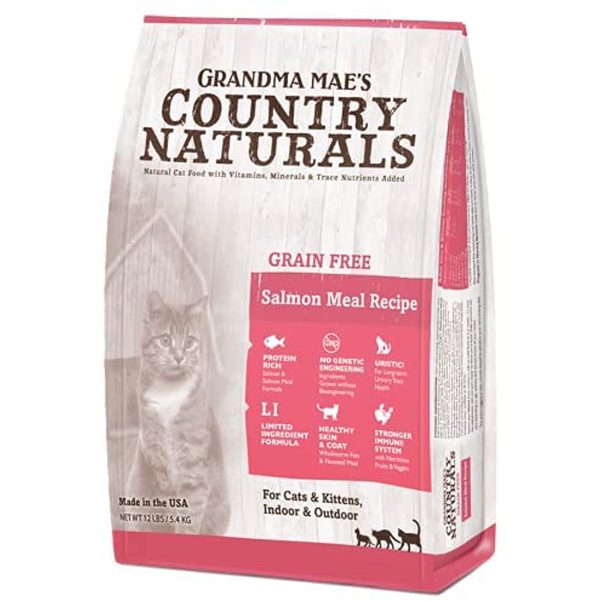 Grandma Maes Country Naturals Cat Grain Free Salmon Meal Recipe 9oz.