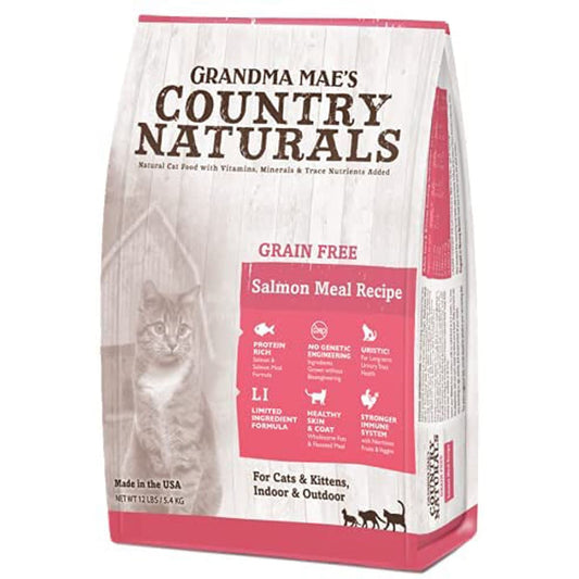 Grandma Maes Country Naturals Cat Grain Free Salmon Meal Recipe 9oz.