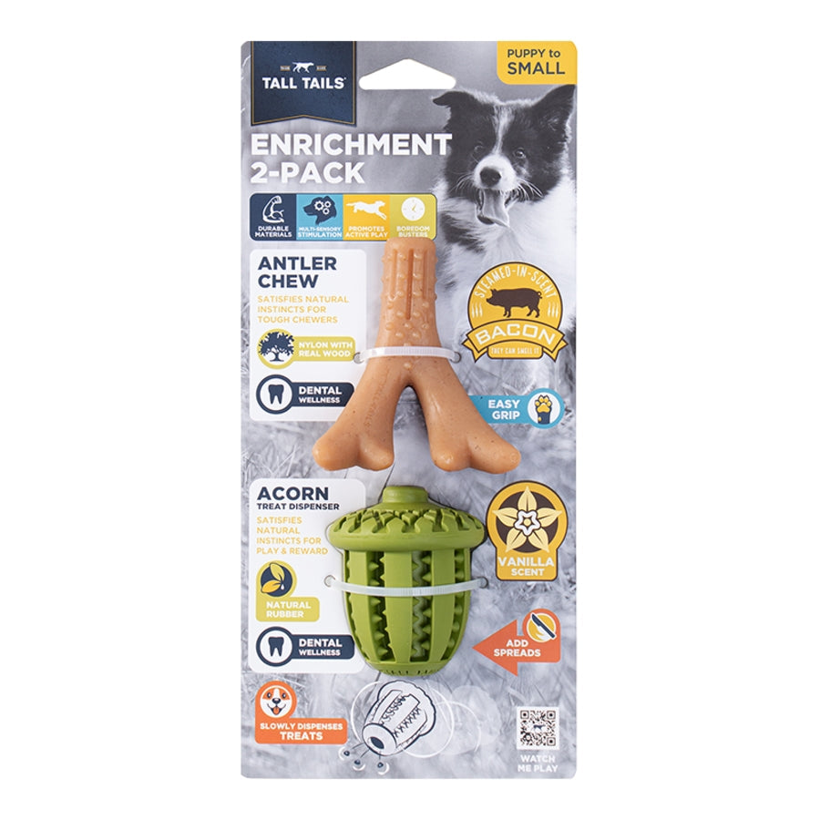 Tall Tails Dog Enrichment Antler & Acorn 12 Inches