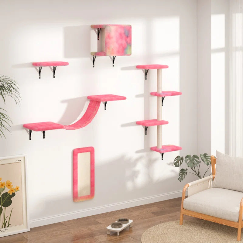 Wall-Mounted Cat Tree Shelves