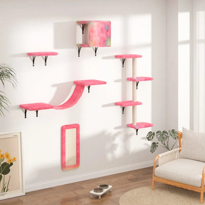 Wall-Mounted Cat Tree Shelves