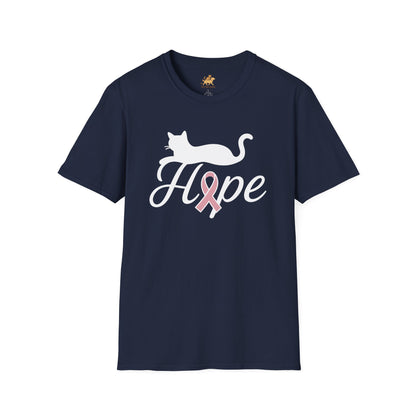 Hope Cat Breast Cancer Awareness T-Shirt