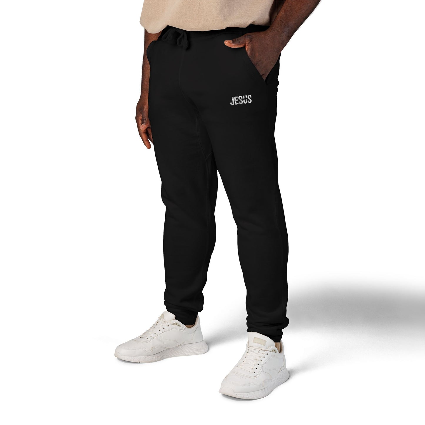 Jesus Embroidered Unisex Fleece Sweatpants