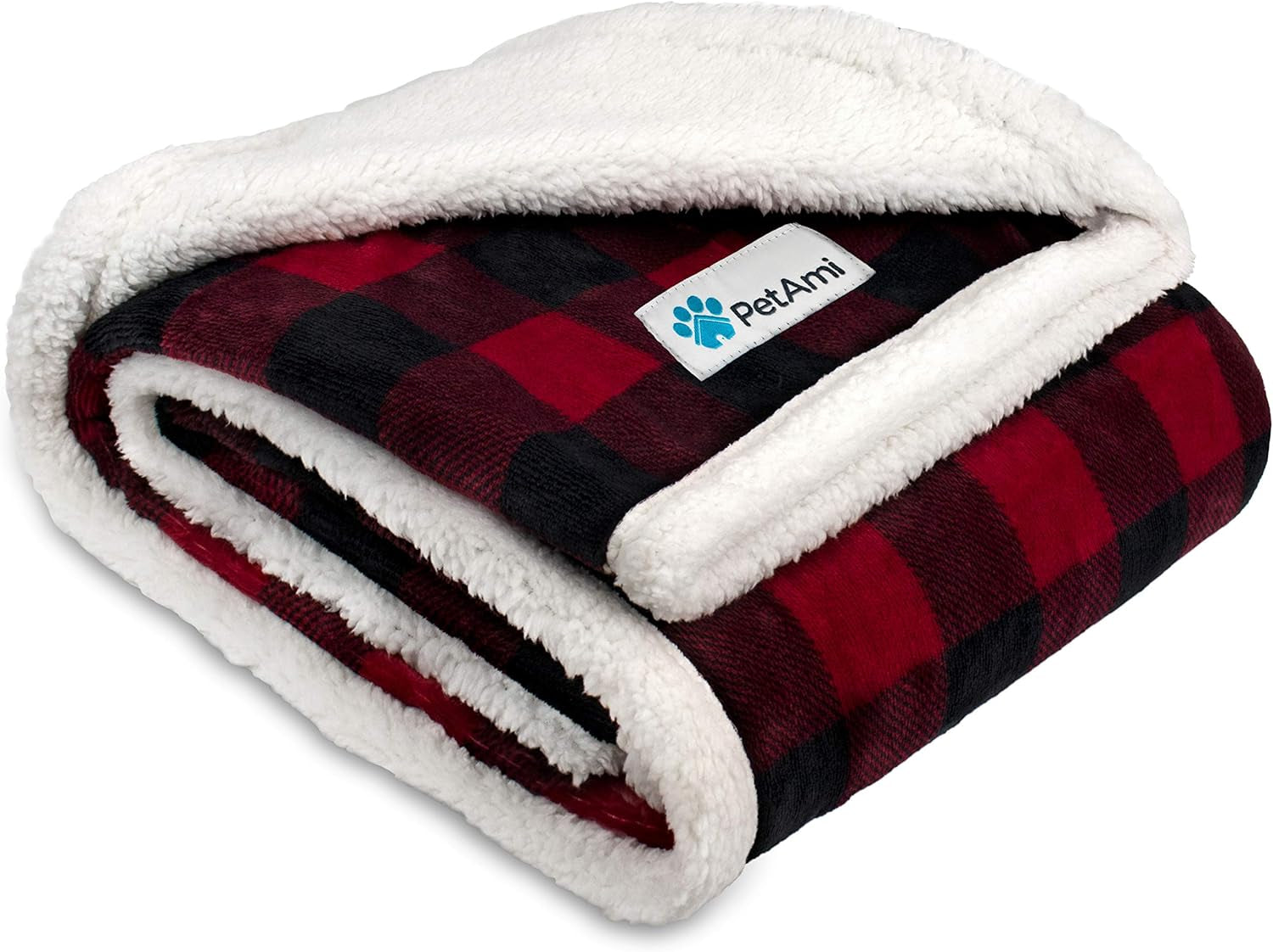 Waterproof Dog Blanket for Queen Bed Large XL Dog Throw for Couch Cover Leakproof Furniture Protection, Sherpa Fleece, Reversible Soft Washable 90X90 Light Gray