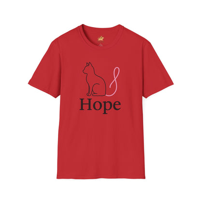 Hope Cat Breast Cancer awareness  T-Shirt