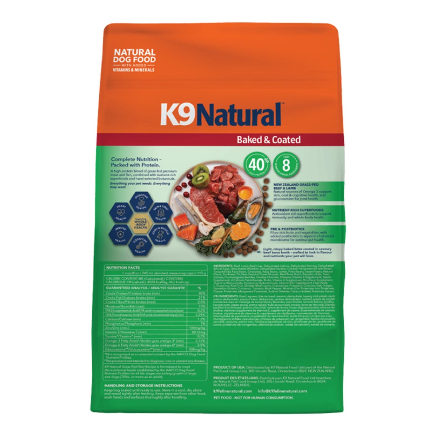 K9 Natural Dog Baked & Coated Grass Fed Red Recipe 3.5Lbs