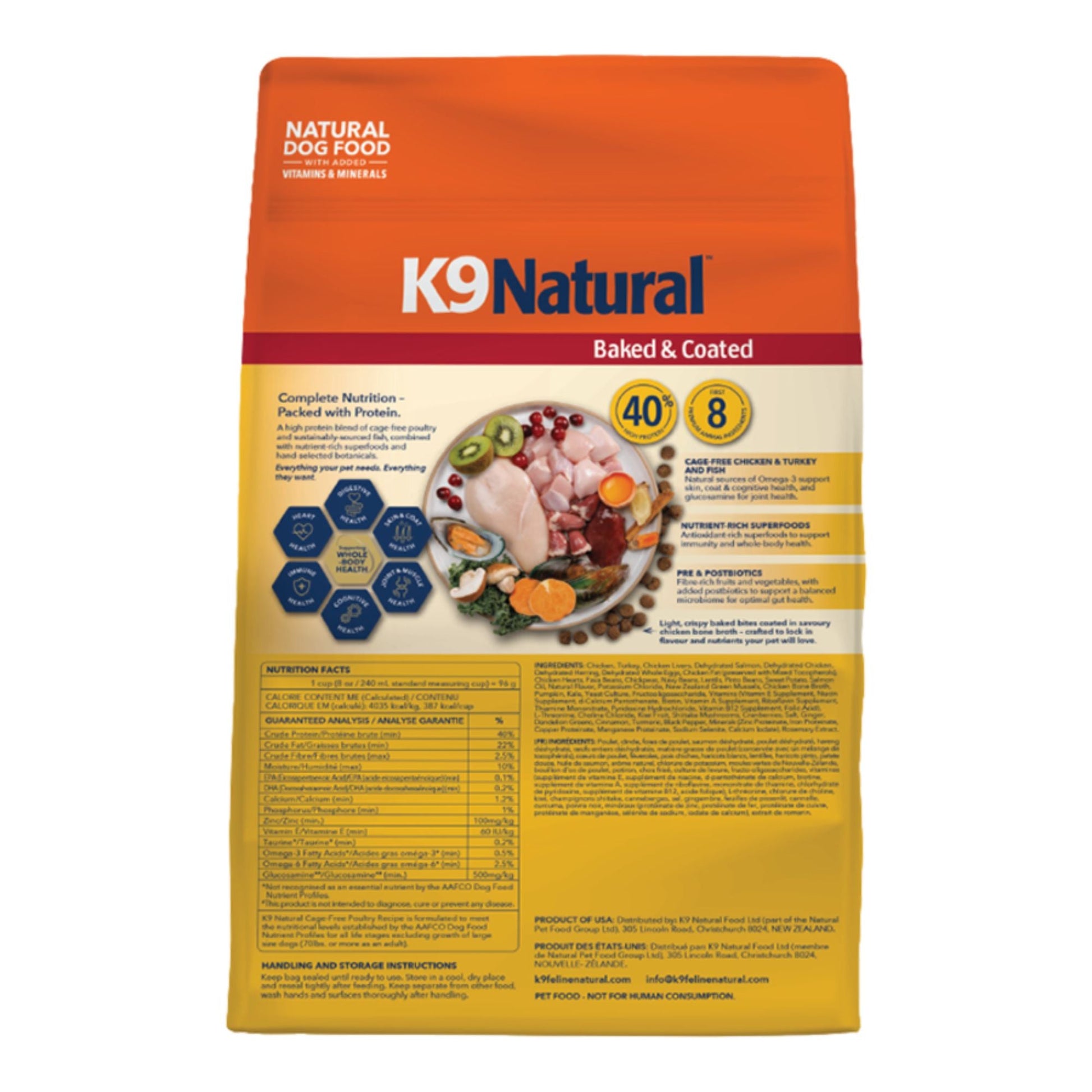 K9 Natural Dog Baked & Coated Cage Free Poultry Recipe 3.5Lbs