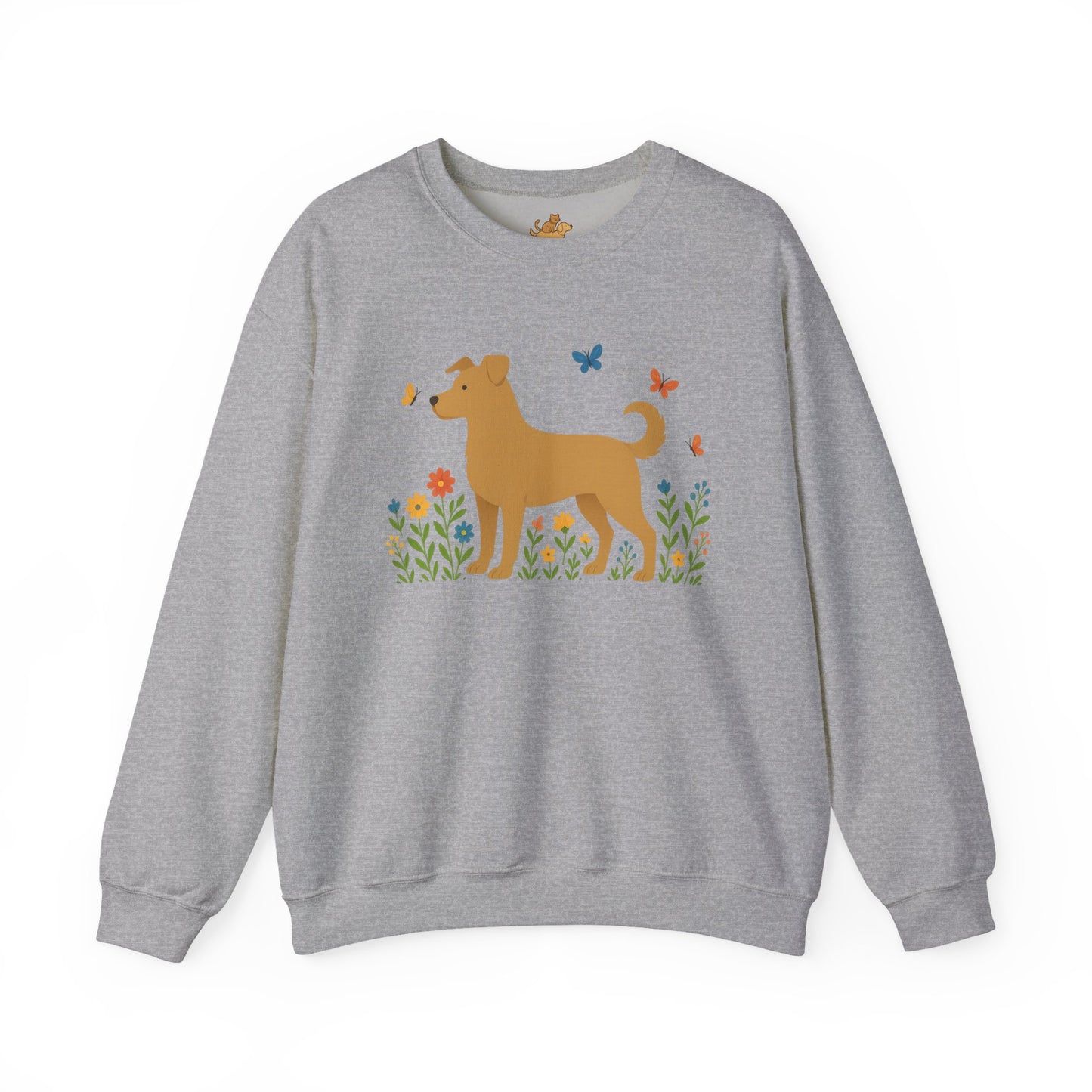 Dog Lover's Floral Crewneck Sweatshirt