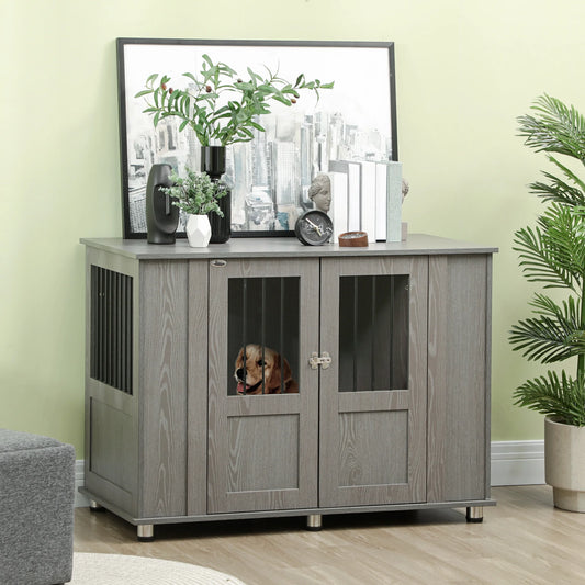 Dog Crate, Pet Cage Kennel, W/ Wooden Top, Windows, for XL Dogs