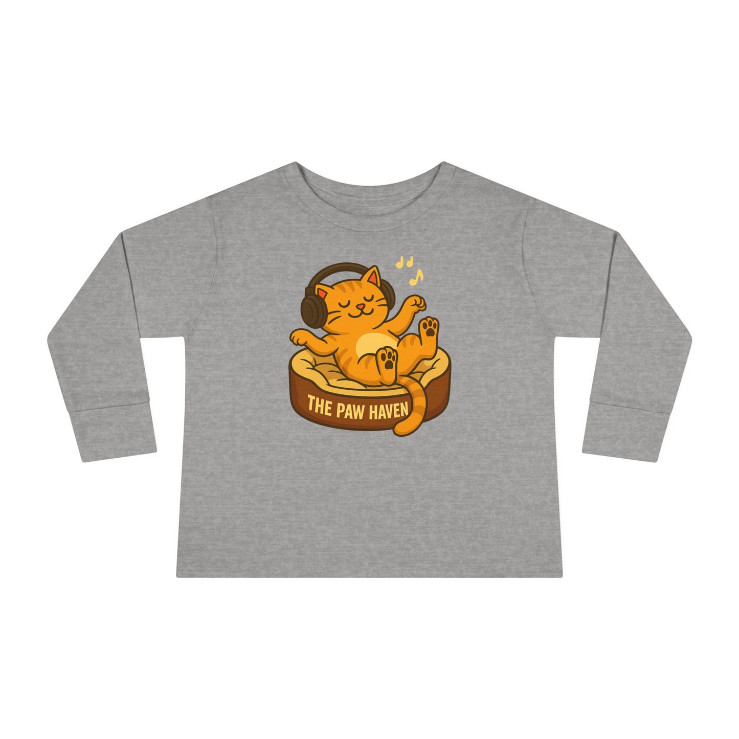 Jamming Cat Toddler Long Sleeve Tee