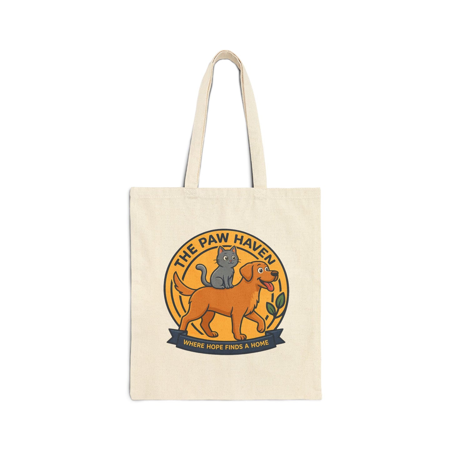 The Paw Haven Cotton Tote (Where hope finds a home)