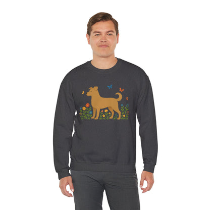 Dog Lover's Floral Crewneck Sweatshirt
