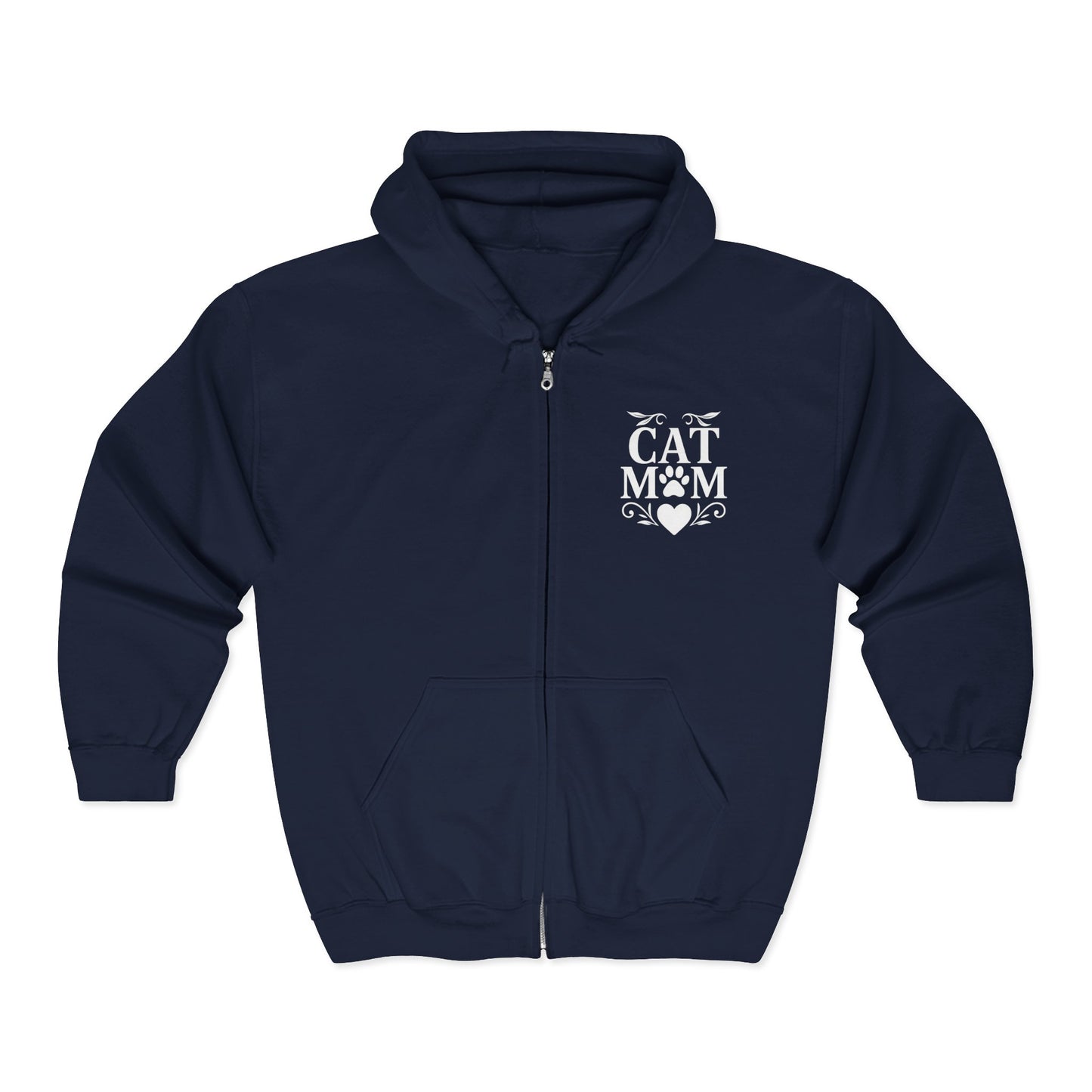 Cat Mom Zip Up Hoodie
