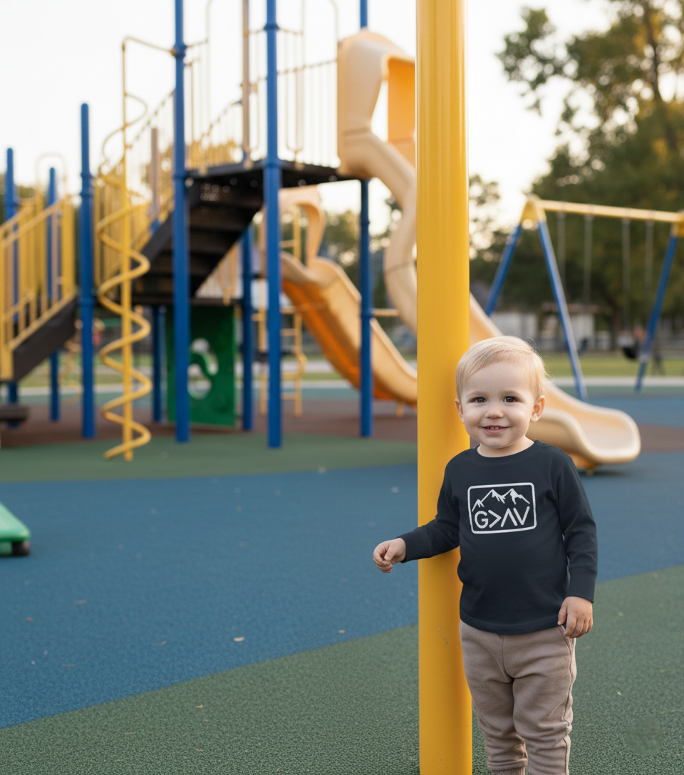 God > Highs & Lows Toddler Long Sleeve Tee