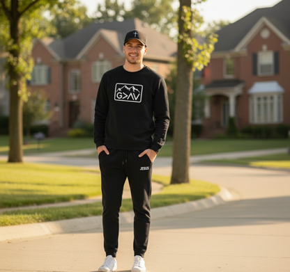 Jesus Embroidered Unisex Fleece Sweatpants