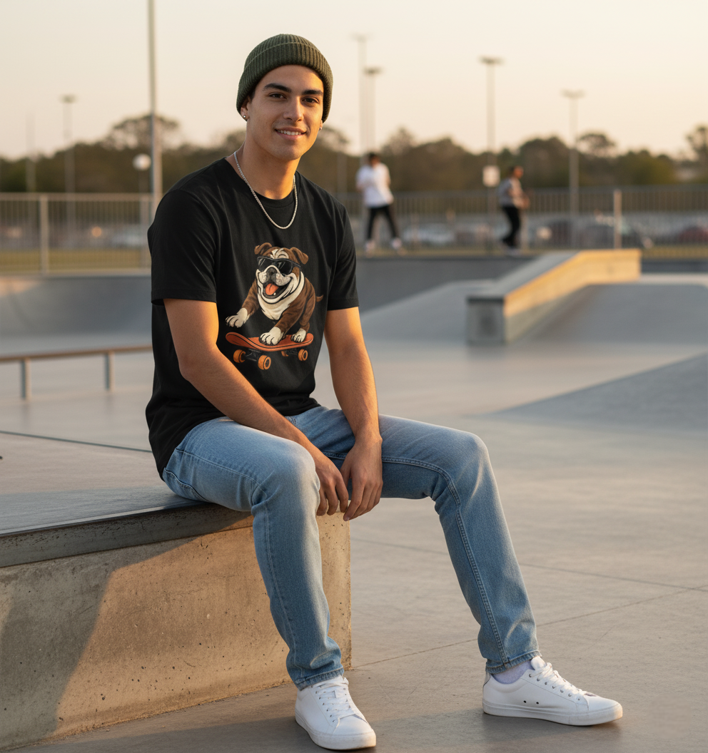 Skateboard Bulldog T-Shirt