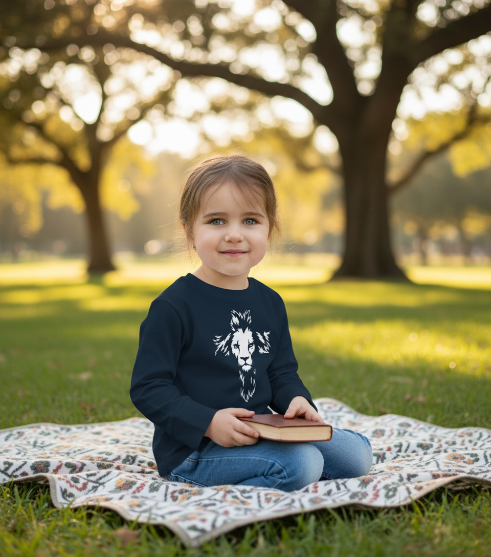 Lion Cross Toddler Long Sleeve Tee