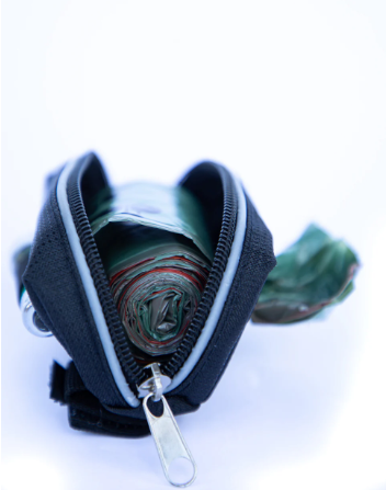 Poop 'N Tie Fabric Waste Bag Dispenser With 2 Rolls