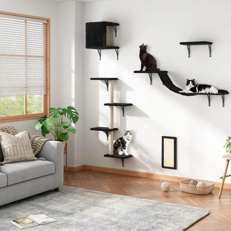 Wall-Mounted Cat Tree Shelves