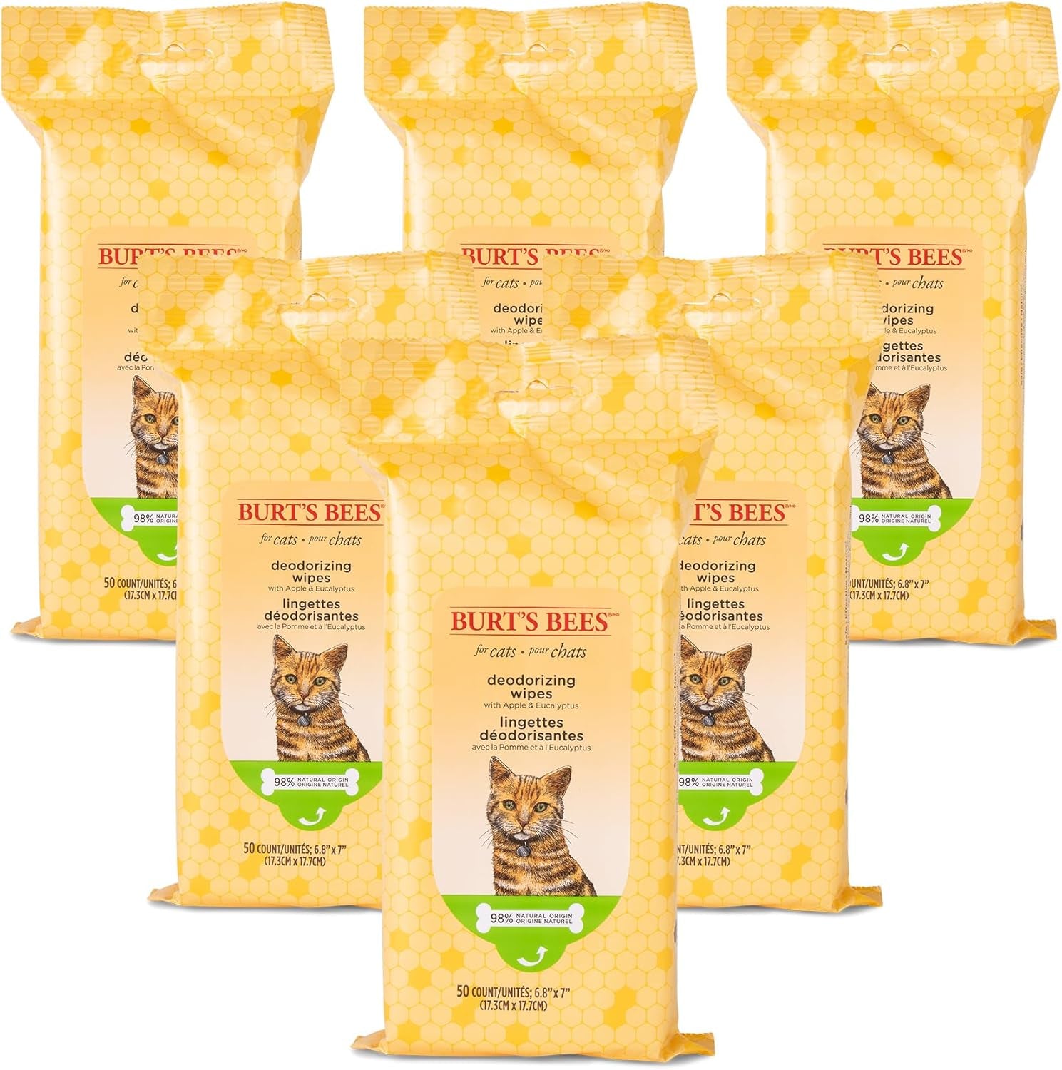 Cat Naturally Derived Dander Reducing Wipes - Kitten and Cat Wipes for Grooming - Cruelty Free, Formulated without Sulfates and Parabens, Made in the USA, 50 Count - 3 Pack