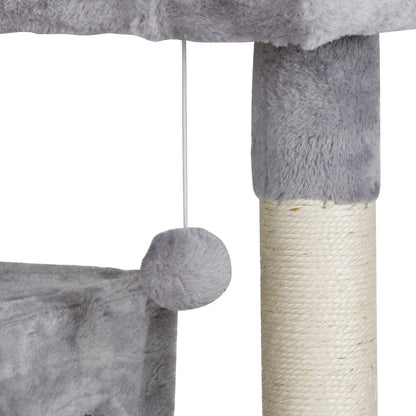 53" H Cat Tree Scratching Post Condo Tower Pet Kitty Playhouse W/ Cave & Ladders Indoor