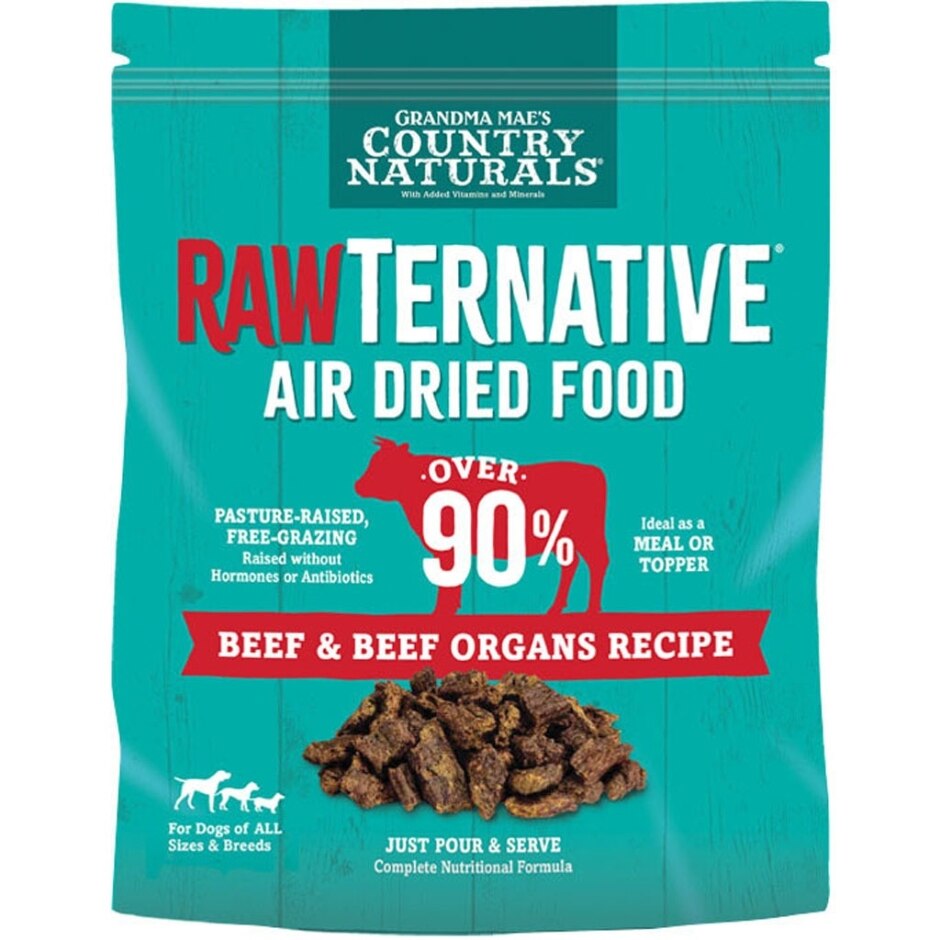 Grandma Mae's Country Naturals RawTernative Air Dried Dry Dog Food Beef & Beef Organs 3lb
