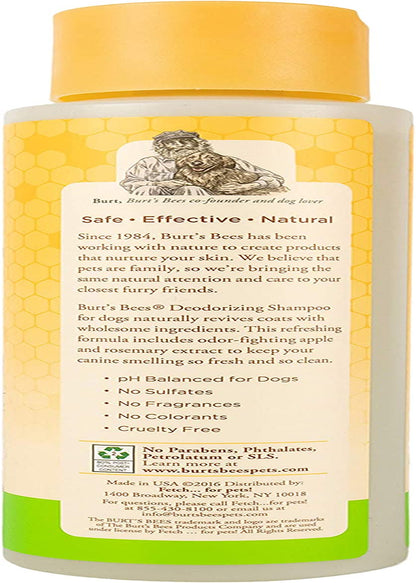 Naturally Derived Deodorizing Dog Shampoo with Apple & Rosemary - Dog Shampoo for Odors - Cruelty Free, Formulated without Sulfates and Parabens, Made in USA, 16 Oz - 2 Pack