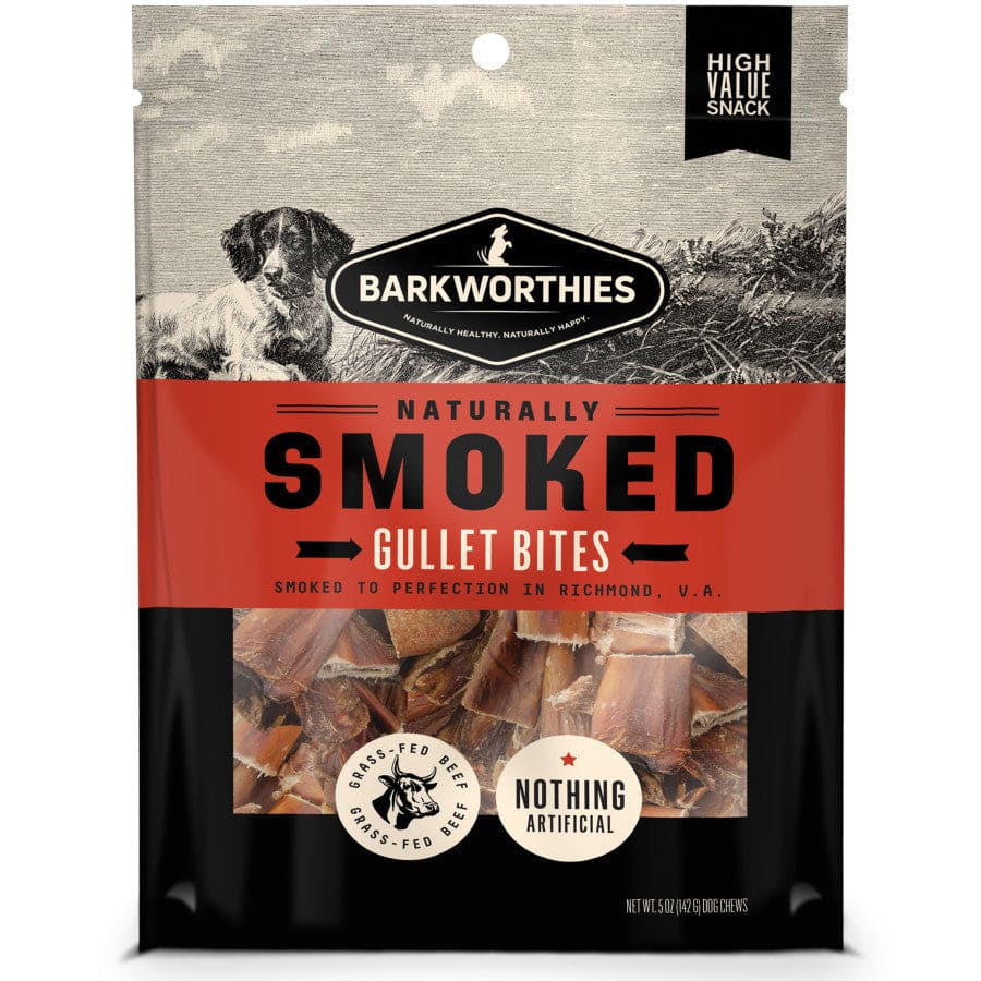 Barkworthies Smoked Gullet Bites Dog Treat 5oz