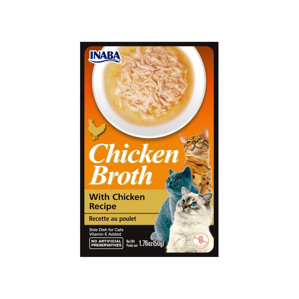 Inaba Chicken Broth Side Dish For Cats Chicken 1.76oz. (Case of 8)