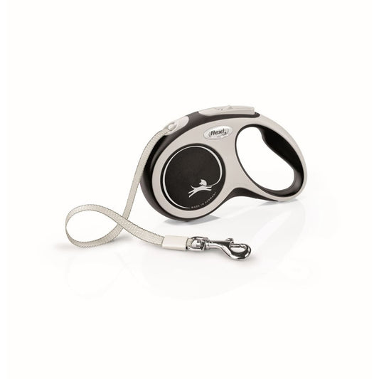 Flexi Comfort Retractable Tape Dog Leash Grey 16 Ft, Small
