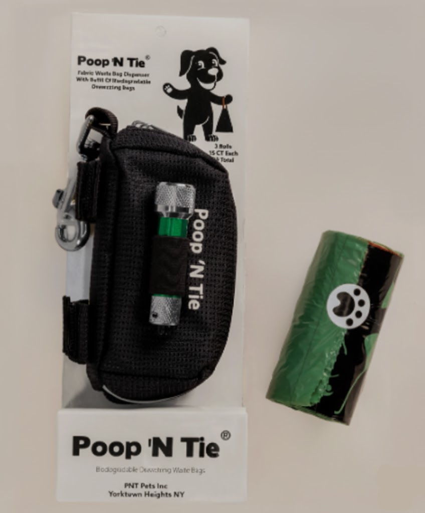 Poop 'N Tie Fabric Waste Bag Dispenser With 2 Rolls